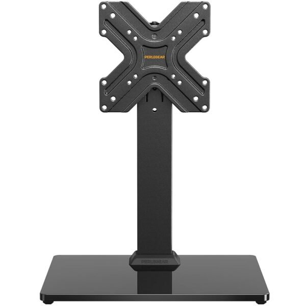 PERLEGEAR Swivel TV Stand Base, Universal Monitor Stand for 13-43 Inch Flat/LCD/LED TVs, Height Adjustable Table Top TV Stand with Tempered Glass Base VESA 200x200mm Holds up to...