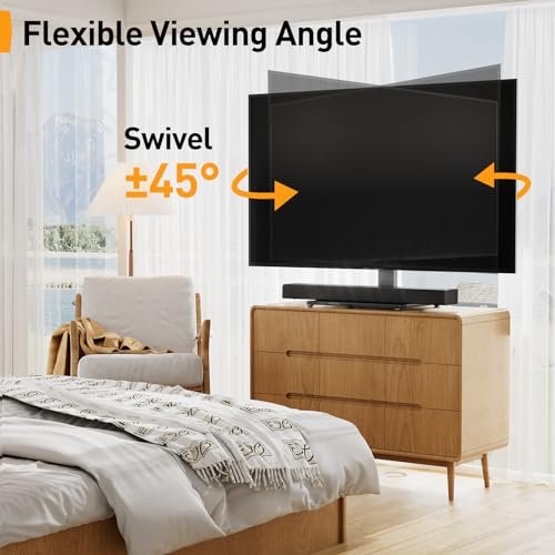 Perlegear Swivel TV Stand Review Best Universal Tabletop Mount for 13-43 Inch TVs