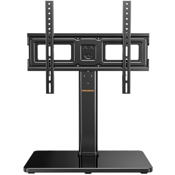 Perlegear Tabletop TV Stand, Universal TV Stand for 23–60 Inch LCD LED OLED TVs, Height Adjustable TV Base Stand with Tempered Glass Base Cable Management,VESA 400x400mm, PGTVS02 Perlegear Tabletop TV Stand, Universal TV Stand for 23–60 Inch LCD LED OLED TVs, Height Adjustable TV Base Stand with Tempered Glass Base Cable Management,VESA 400x400mm, PGTVS02