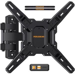 Perlegear UL Listed Full Motion TV Mount for Most 26–60 inch Flat or Curved TVs up to 82 lbs, Wall Bracket with Articulating Arms, Tool-Free Tilt, Swivel, Extension, Max VESA... Perlegear UL Listed Full Motion TV Mount for Most 26–60 inch Flat or Curved TVs up to 82 lbs, Wall Bracket with Articulating Arms, Tool-Free Tilt, Swivel, Extension, Max VESA...