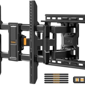 Perlegear UL-Listed Full Motion TV Wall Mount for 40–86 Inch Flat Curved TVs up to 132 lbs, 12″/16″ Wood Studs, TV Mount Bracket with Tool-Free Tilt, Swivel, Extension, Max VESA... Perlegear UL-Listed Full Motion TV Wall Mount for 40–86 Inch Flat Curved TVs up to 132 lbs, 12″/16″ Wood Studs, TV Mount Bracket with Tool-Free Tilt, Swivel, Extension, Max VESA...