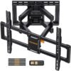 Perlegear UL Listed Full Motion TV Wall Mount for 42-85 inch TVs up to 132 lbs, TV Mount with Dual Articulating Arms, Tool-Free Tilt, Swivel, Extension, Leveling, Max VESA...
