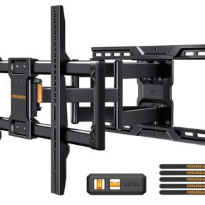 Perlegear UL-Listed Full Motion TV Wall Mount for 42–90 Inch TVs up to 150 lbs, Pre-Assembled TV Mount with Tool-Free Tilt, Swivel, Extension, Max VESA 600 x 400mm,... Perlegear UL-Listed Full Motion TV Wall Mount for 42–90 Inch TVs up to 150 lbs, Pre-Assembled TV Mount with Tool-Free Tilt, Swivel, Extension, Max VESA 600 x 400mm,...