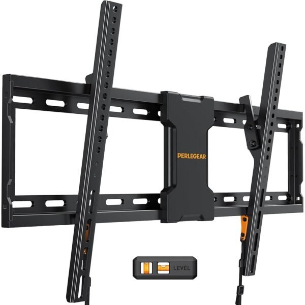 Perlegear UL-Listed Tilting TV Wall Mount for Most 37-82 inch TVs up to 132 lbs, Low Profile Tilt TV Mount Wall Bracket for Flat or Curved TVs, Fits 24”/18”/16” Studs, Max VESA... Perlegear UL-Listed Tilting TV Wall Mount for Most 37-82 inch TVs up to 132 lbs, Low Profile Tilt TV Mount Wall Bracket for Flat or Curved TVs, Fits 24”/18”/16” Studs, Max VESA...