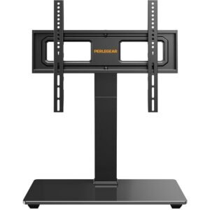 Perlegear Universal Swivel TV Stand for 32–70 inch TVs, Height Adjustable Table Top TV Stand Mount with Tilt, Tempered Glass Base, Holds up to 88 lbs, Max VESA 400x400mm, PGTVS26 Perlegear Universal Swivel TV Stand for 32–70 inch TVs, Height Adjustable Table Top TV Stand Mount with Tilt, Tempered Glass Base, Holds up to 88 lbs, Max VESA 400x400mm, PGTVS26
