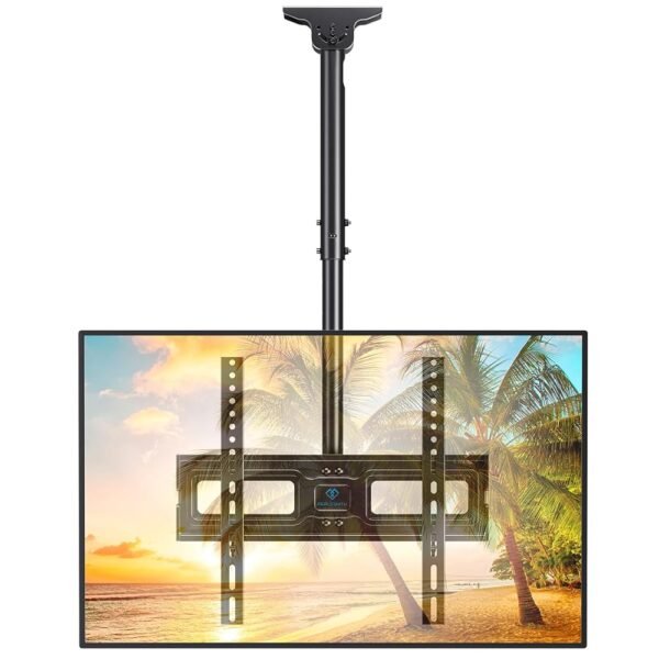 PERLESMITH Ceiling TV Mount for 26-65 inch Flat Screen Displays, Hanging Adjustable Ceiling TV Bracket Fits Most LCD LED OLED 4K TVs, Pole Ceiling Mount Holds up to 110lbs, Max... PERLESMITH Ceiling TV Mount for 26-65 inch Flat Screen Displays, Hanging Adjustable Ceiling TV Bracket Fits Most LCD LED OLED 4K TVs, Pole Ceiling Mount Holds up to 110lbs, Max...