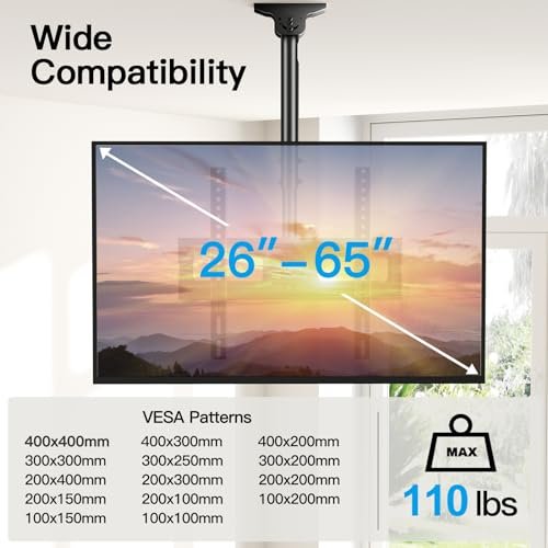 PERLESMITH Ceiling TV Mount Review Full Motion Adjustable Bracket for 26-65 Inch TVs PERLESMITH Ceiling TV Mount Review Full Motion Adjustable Bracket for 26-65 Inch TVs