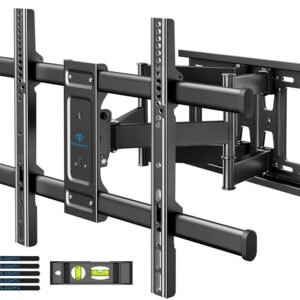 PERLESMITH Full Motion TV Wall Mount for Most 37-82 Inch LED, LCD, Flat Curved TVs up to 132lbs VESA 600×400, TV Mount with Dual Articulating Arms with Tilt and Extension, Fits... PERLESMITH Full Motion TV Wall Mount for Most 37-82 Inch LED, LCD, Flat Curved TVs up to 132lbs VESA 600×400, TV Mount with Dual Articulating Arms with Tilt and Extension, Fits...
