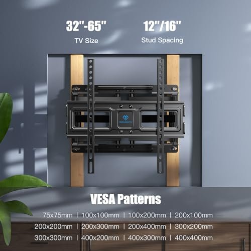 PERLESMITH Full Motion TV Wall Mount Review Best for 32-65 Inch TVs