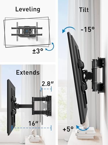 PERLESMITH Full Motion TV Wall Mount Review Best for 37-82 Inch TVs with Dual Arms PERLESMITH Full Motion TV Wall Mount Review Best for 37-82 Inch TVs with Dual Arms
