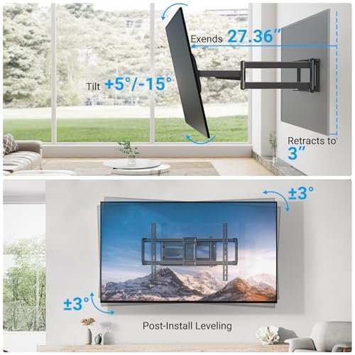 PERLESMITH Long Arm TV Wall Mount Review Full Motion Design for 37-75 Inch TVs PERLESMITH Long Arm TV Wall Mount Review Full Motion Design for 37-75 Inch TVs