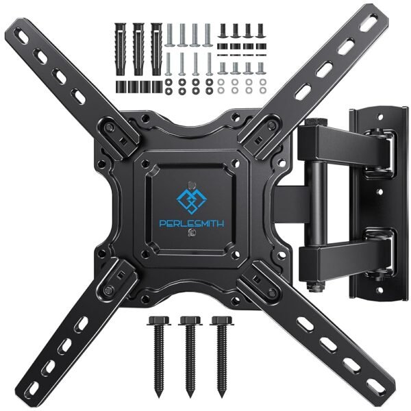 PERLESMITH UL Listed Full Motion TV Wall Mount for Most 26-60 inch Flat Curved OLED 4K TVs up to 77lbs, Wall Mount TV Bracket with Swivel & Extension Arm, Tilt, Leveling, Max... PERLESMITH UL Listed Full Motion TV Wall Mount for Most 26-60 inch Flat Curved OLED 4K TVs up to 77lbs, Wall Mount TV Bracket with Swivel & Extension Arm, Tilt, Leveling, Max...