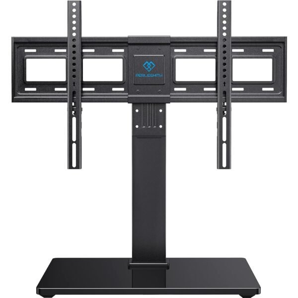 PERLESMITH Universal Swivel TV Stand Base, Table Top TV Stand for 37-75 inch LCD LED TVs, Height Adjustable TV Mount Stand with Tempered Glass Base, VESA 600x400mm, Holds up to... PERLESMITH Universal Swivel TV Stand Base, Table Top TV Stand for 37-75 inch LCD LED TVs, Height Adjustable TV Mount Stand with Tempered Glass Base, VESA 600x400mm, Holds up to...