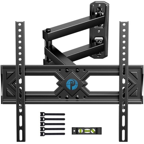 Pipishell Full Motion TV Wall Mount for 26-60 Inch Flat Curved TVs, Heavy Duty Single Articulating Arms TV Bracket Up to VESA 400x400mm and 77lbs, Support Swivel, Tilt, Level... Pipishell Full Motion TV Wall Mount for 26-60 Inch Flat Curved TVs, Heavy Duty Single Articulating Arms TV Bracket Up to VESA 400x400mm and 77lbs, Support Swivel, Tilt, Level...