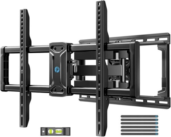 Pipishell Full Motion TV Wall Mount for 42-85 inch Flat Screen LED TV up to 132lbs Swivel Dual Articulating Arms Mount, Tool-Free Tilt Bracket Max VESA 600x400mm, Fits 8” 12”... Pipishell Full Motion TV Wall Mount for 42-85 inch Flat Screen LED TV up to 132lbs Swivel Dual Articulating Arms Mount, Tool-Free Tilt Bracket Max VESA 600x400mm, Fits 8” 12”...