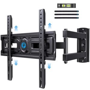 Pipishell Full Motion TV Wall Mount for Most 26-60 inch Flat & Curved TVs up to 77 lbs, Adjustable Bracket Height, Single Articulating Arm, Extension, Max VESA 400x400mm, PIMF9 Pipishell Full Motion TV Wall Mount for Most 26-60 inch Flat & Curved TVs up to 77 lbs, Adjustable Bracket Height, Single Articulating Arm, Extension, Max VESA 400x400mm, PIMF9