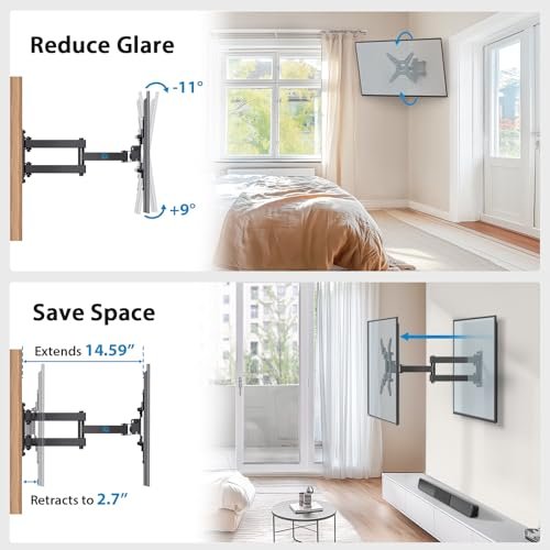 Pipishell Full Motion TV Wall Mount Review Best for 13 to 42 Inch Screens