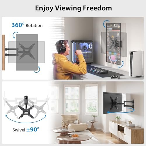 Pipishell Full Motion TV Wall Mount Review Best for 13 to 42 Inch Screens