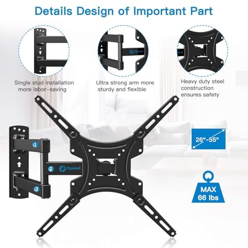 Pipishell Full Motion TV Wall Mount Review Best for 26 to 55 Inch TVs Pipishell Full Motion TV Wall Mount Review Best for 26 to 55 Inch TVs