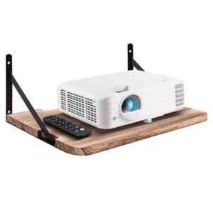 Projector Shelf,16.2" x 11"(L*W),Router Wall Mount Floating Shelf,Projector Mount Rack Holder,Modem Cable Box for Xbox Series PS5 PS4 Wood SS1 Projector Shelf,16.2" x 11"(L*W),Router Wall Mount Floating Shelf,Projector Mount Rack Holder,Modem Cable Box for Xbox Series PS5 PS4 Wood SS1