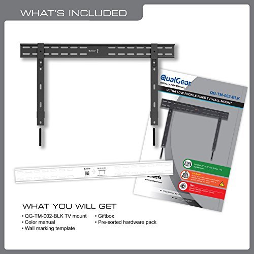 QualGear QG-TM-002-BLK Fixed TV Wall Mount Review Best Ultra Slim Design for 37 to 70 Inch TVs QualGear QG-TM-002-BLK Fixed TV Wall Mount Review Best Ultra Slim Design for 37 to 70 Inch TVs