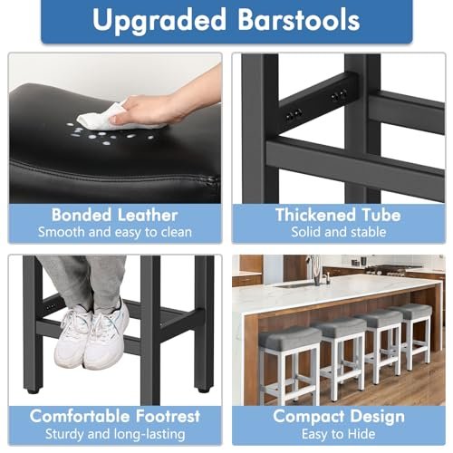 Raynesys Counter Height Bar Stools Review Durable Bonded Leather Comfort Tested Raynesys Counter Height Bar Stools Review Durable Bonded Leather Comfort Tested