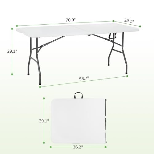 Review of PayLessHere Folding Tables Best Portable Plastic 6ft Foldable Table for Parties Camping Review of PayLessHere Folding Tables Best Portable Plastic 6ft Foldable Table for Parties Camping