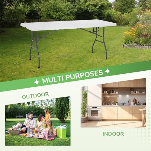 Review of PayLessHere Folding Tables Best Portable Plastic 6ft Foldable Table for Parties Camping Review of PayLessHere Folding Tables Best Portable Plastic 6ft Foldable Table for Parties Camping