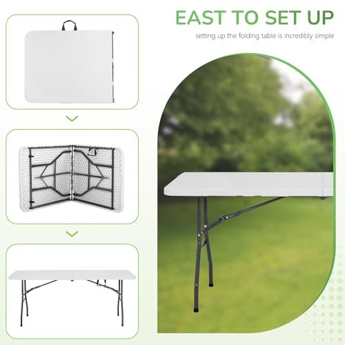 Review of PayLessHere Folding Tables Best Portable Plastic 6ft Foldable Table for Parties Camping Review of PayLessHere Folding Tables Best Portable Plastic 6ft Foldable Table for Parties Camping