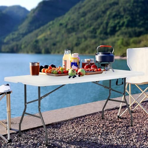 Review of PayLessHere Folding Tables Best Portable Plastic 6ft Foldable Table for Parties Camping Review of PayLessHere Folding Tables Best Portable Plastic 6ft Foldable Table for Parties Camping