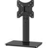 Rfiver Universal Swivel Tabletop TV Stand for Flat Screens 23 24 26 32 39 40 42 43 Inch, Heavy Duty Center Pedestal Stand Replacement with Black Tempered Glass Base and Height...