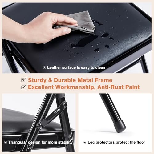 Sweetcrispy Folding Chairs Review 12 Pack PU Leather Comfortable and Durable Seating Sweetcrispy Folding Chairs Review 12 Pack PU Leather Comfortable and Durable Seating