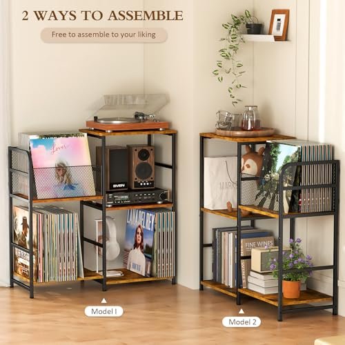 ThreeHio Record Player Stand Review A Stylish and Sturdy Vinyl Storage Solution