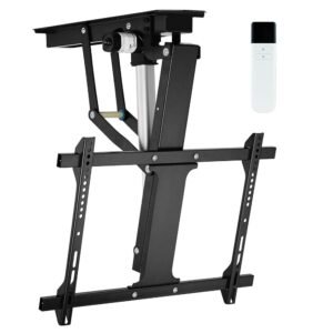 TOPSKY Electric Adjustable Ceiling TV Mount with Remote, Motorized Flip Down Fits for Flat and Pitched Roof and 32 to 70 Inch Flat and Curved Screen TVs (Black) TOPSKY Electric Adjustable Ceiling TV Mount with Remote, Motorized Flip Down Fits for Flat and Pitched Roof and 32 to 70 Inch Flat and Curved Screen TVs (Black)