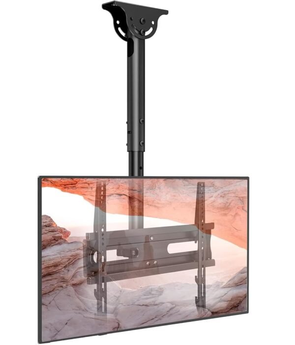 TV Ceiling Mount Adjustable Bracket Fits Most LED, LCD, OLED and Plasma Flat Screen Display 26 to 65 Inch, Maximum Load Capacity 110 Lbs, Mounting Holes 400x400mm (AX11TB01), Black TV Ceiling Mount Adjustable Bracket Fits Most LED, LCD, OLED and Plasma Flat Screen Display 26 to 65 Inch, Maximum Load Capacity 110 Lbs, Mounting Holes 400x400mm (AX11TB01), Black