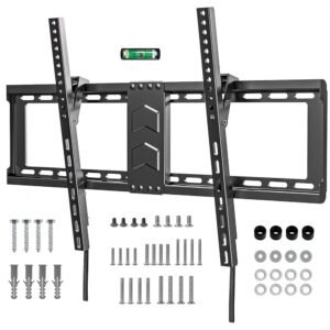 TV Wall Mount for Most 37-82 Inch, Low Profile Tilt Wall Mount TV Bracket for Flat/Curved TVs with Max VESA 600x400mm, Fits 16"-24" Studs Up to 132 lbs, Black TV Wall Mount for Most 37-82 Inch, Low Profile Tilt Wall Mount TV Bracket for Flat/Curved TVs with Max VESA 600x400mm, Fits 16"-24" Studs Up to 132 lbs, Black