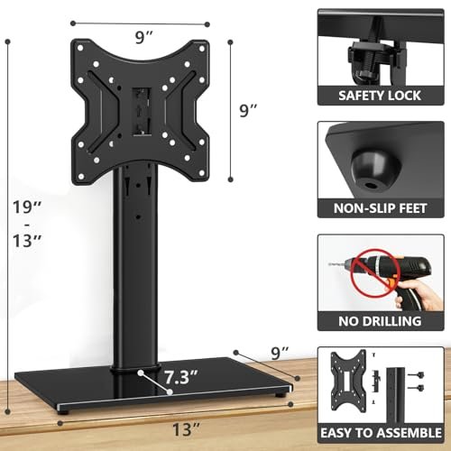 TVON Universal TV Stand Review Best Adjustable Swivel Tabletop Mount for 20-43 Inch TVs TVON Universal TV Stand Review Best Adjustable Swivel Tabletop Mount for 20-43 Inch TVs