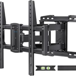 UL Listed Full Motion TV Wall Mount Bracket for Most 37-86 inch TVs, Swivel Tilt Extension Level TV Mount, Max VESA 600x400mm, Holds up to 132lbs & 16" Wood Studs with Hole...