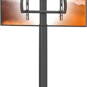 Universal Floor TV Stand with Mount 80 Degree Swivel Height Adjustable and Space Saving Design for Most 27 to 65 inch LCD, LED OLED TVs, Perfect for Corner & Bedroom HT1002B Universal Floor TV Stand with Mount 80 Degree Swivel Height Adjustable and Space Saving Design for Most 27 to 65 inch LCD, LED OLED TVs, Perfect for Corner & Bedroom HT1002B