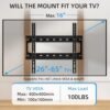Universal Low Profile TV Wall Mount Review HOME VISION 8401 for 26-65 Inch TVs