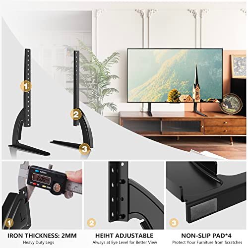 Universal Table Top TV Stand Review TAVR Furniture Adjustable Black Metal Legs Universal Table Top TV Stand Review TAVR Furniture Adjustable Black Metal Legs