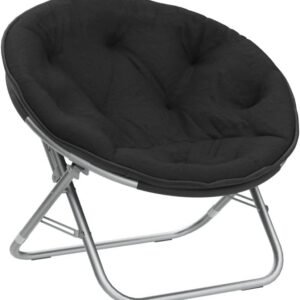 Urban Lifestyle Faux Fur Saucer Chair, One Size, Black Urban Lifestyle Faux Fur Saucer Chair, One Size, Black