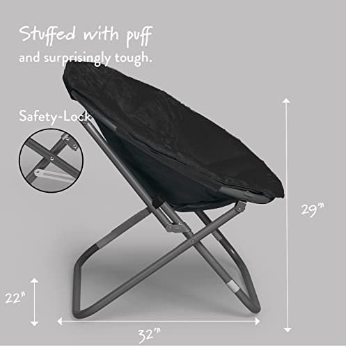 Urban Lifestyle Faux Fur Saucer Chair Review Best Cozy Foldable Folding Chair for Dorms