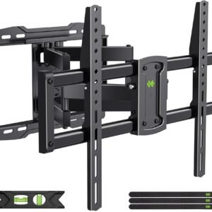 USX Mount Full Motion TV Wall Mount for 42-85 inch, TV Mount Swivel and Tilt,Wall Mount Bracket with Dual Articulating Arms Up to 132lbs, VESA 600x400mm, 16" Wood Studs, UL...