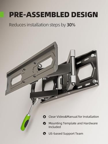 USX MOUNT TV Wall Mount Review Best Full Motion Bracket for 32-65 Inch TVs