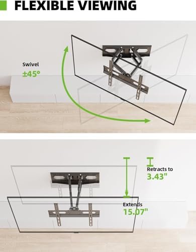 USX MOUNT TV Wall Mount Review Best Full Motion Bracket for 32-65 Inch TVs