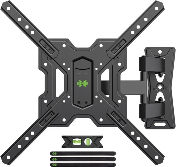 USX MOUNT UL Listed Full Motion TV Mount, Swivel Articulating Tilt TV Wall Mount for 26-55Inch LED, 4K, Wall Mount Bracket with VESA 400x400mm Up to 77lbs, Perfect Center Design... USX MOUNT UL Listed Full Motion TV Mount, Swivel Articulating Tilt TV Wall Mount for 26-55Inch LED, 4K, Wall Mount Bracket with VESA 400x400mm Up to 77lbs, Perfect Center Design...