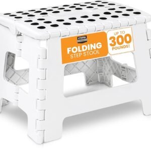 Utopia Home Folding Step Stool - (Pack of 1) Foot Stool with 9 Inch Height - Holds Up to 300 lbs - Lightweight Plastic Foldable Step Stool for Kitchen, Bathroom & Living Room... Utopia Home Folding Step Stool - (Pack of 1) Foot Stool with 9 Inch Height - Holds Up to 300 lbs - Lightweight Plastic Foldable Step Stool for Kitchen, Bathroom & Living Room...
