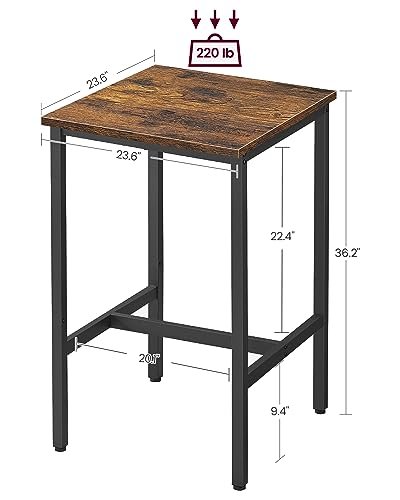 VASAGLE Bar Table Review Versatile Rustic Brown High Top Pub Table for Small Spaces VASAGLE Bar Table Review Versatile Rustic Brown High Top Pub Table for Small Spaces