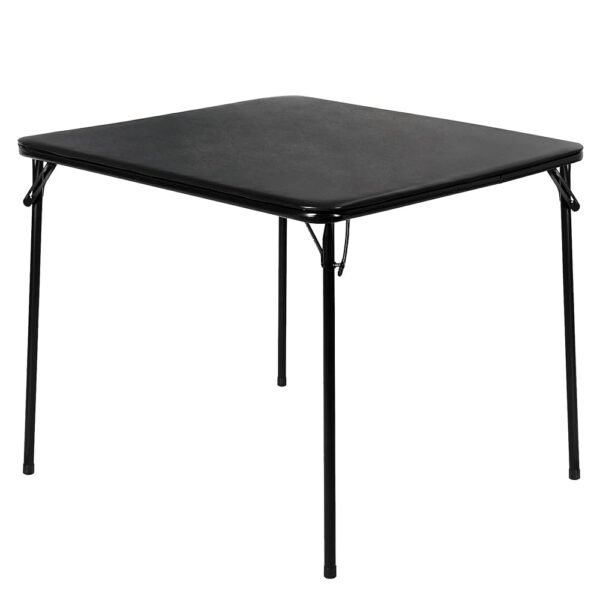 VECELO 34'' Folding Table with Black PU Padded Tabletop, Portable Multifunctional for Indoor/Outdoor, Home, Parties, Picnics, and Games, 1 Piece VECELO 34'' Folding Table with Black PU Padded Tabletop, Portable Multifunctional for Indoor/Outdoor, Home, Parties, Picnics, and Games, 1 Piece